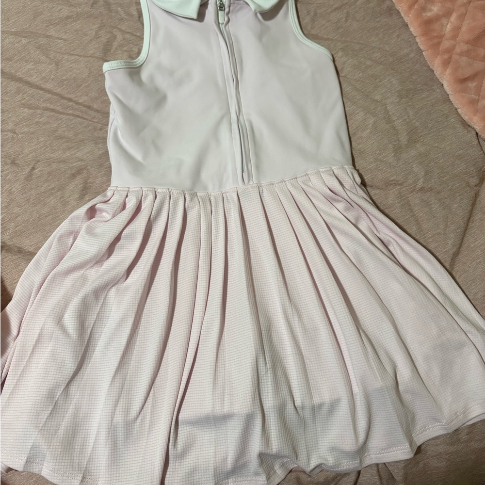 Abercrombie Kids White Tiered Sundress with Peter Pan Collar